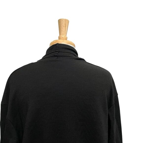 BRYN WALKER 100% Wool Open-Front Knit Cardigan Sweater Classic Black size Small - Picture 4 of 9